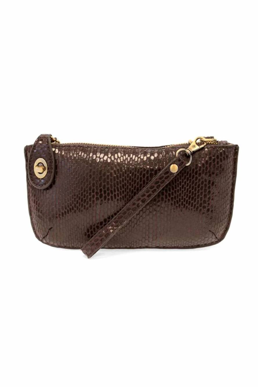 NEW JOY SUSAN women's python wristlet clutch in fresh colors and sleek